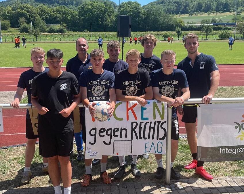 EAG –Team setzte mit Fußball ein Zeichen gegen Fremdenhass